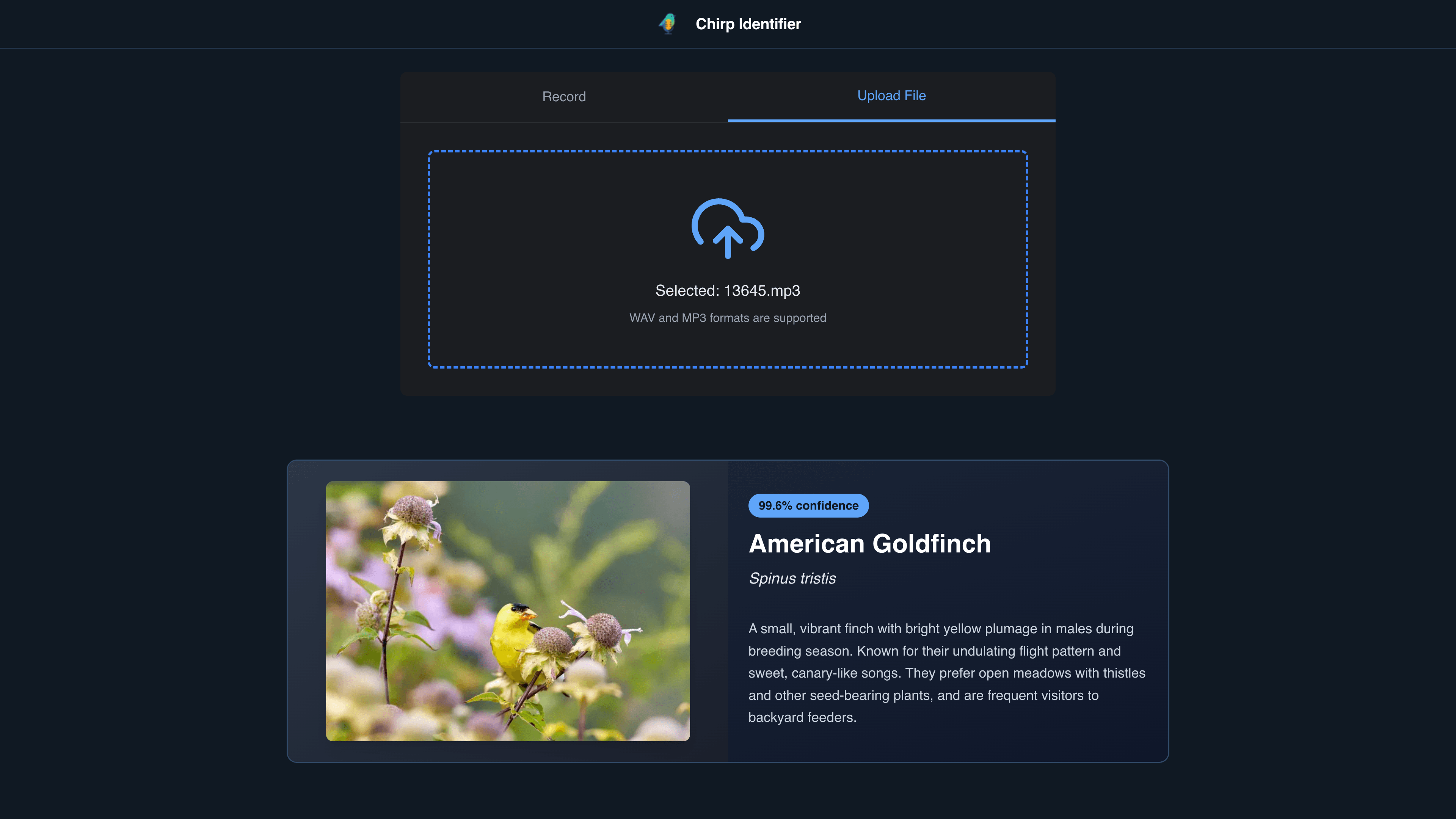 BirdSR screenshot
