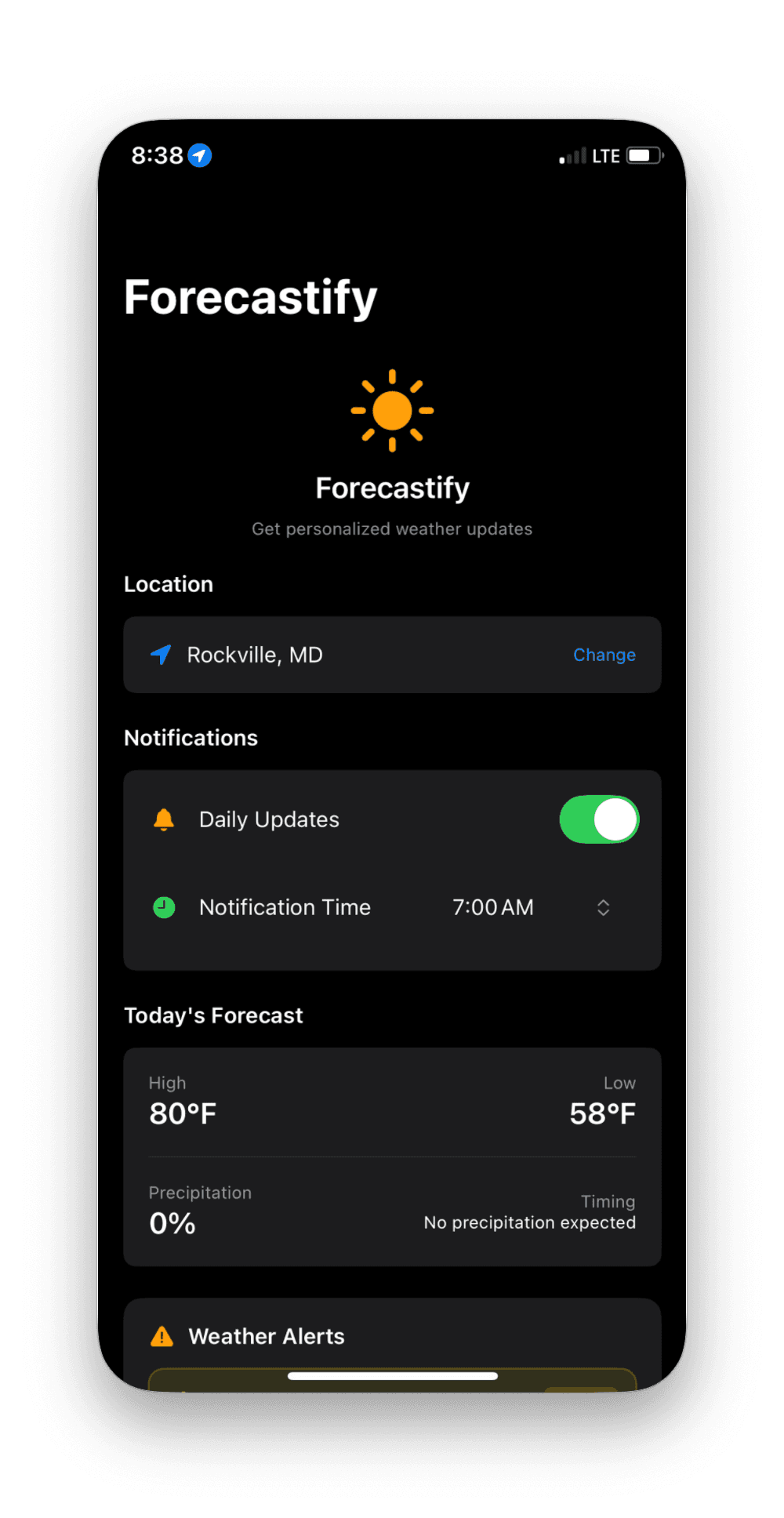 Forecastify screenshot